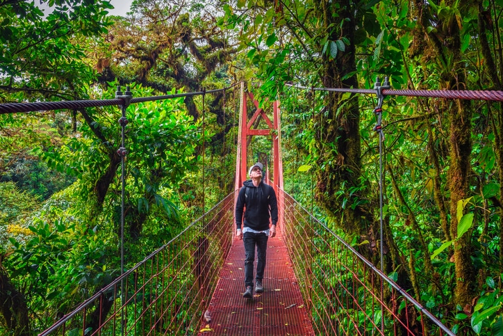 A person experiencing the best things to do in Monteverde Costa Rica