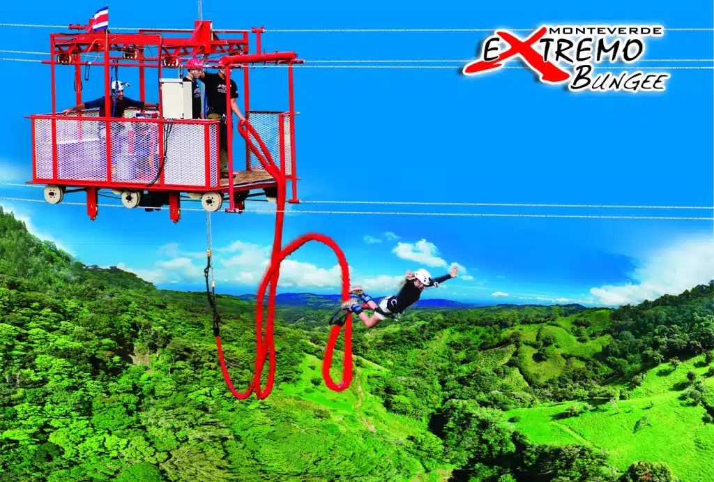 a picture of kids on monteverde extremo bungee jump