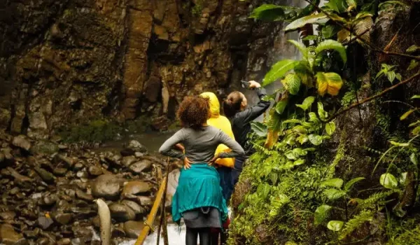 Customers on a Monteverde Waterfall Tour